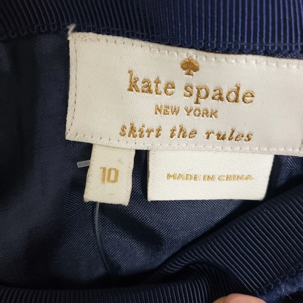 Kate Spade Mini Skirt Zipper Pockets  Poetcore Preppy 2016  J3